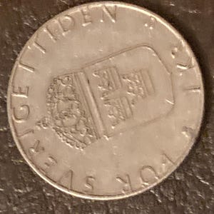 Münze Münzen Umlaufmünze Schweden 1 Krone 1977
