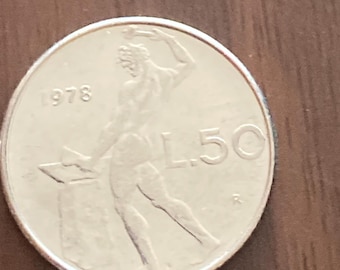 ヴィンテージ イタリア 1978 年。100 リラ コイン。イタリア共和国と