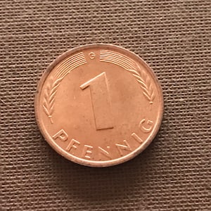 Coin Coins Circulation Coin Germany BRD 1 Pfennig 1981 Mint Mark G