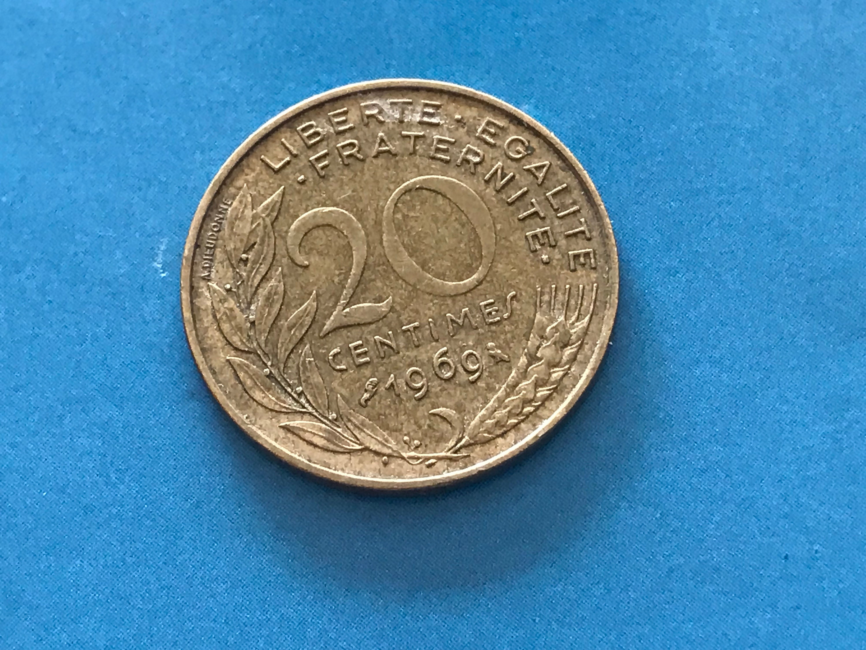 硬貨流通コイン フランス 20 サンチーム 1969 - Etsy 日本