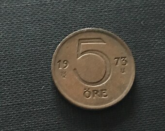 Coin Coins Circulation Coin Sweden 5 Öre 1973