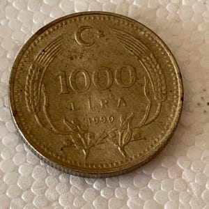 Coins Circulation coin Türkiye 1000 Lira 1990