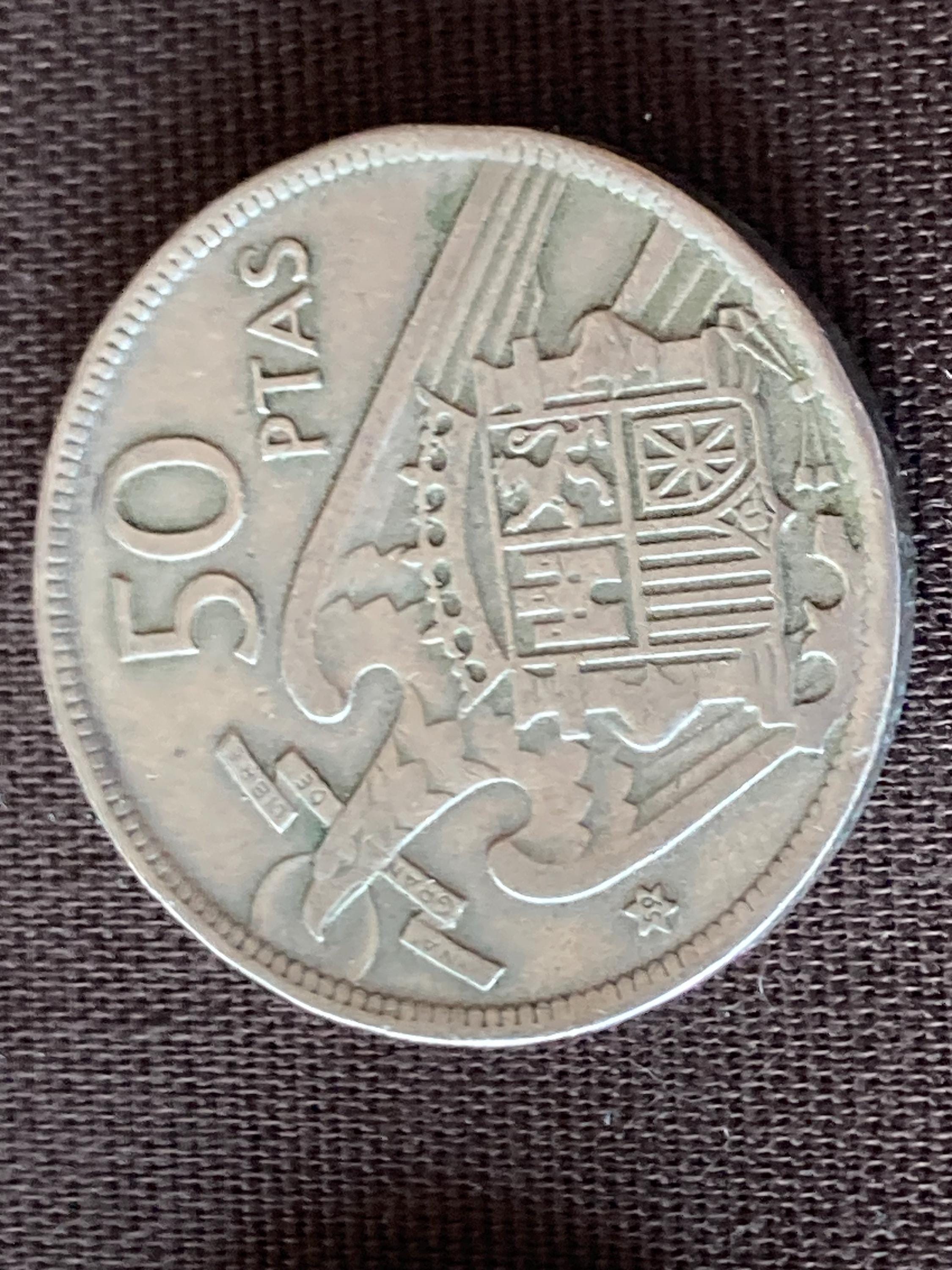 【スペイン硬貨】50PTAS 25PTAS 1957 スペイン硬貨】50PTAS 25PTAS 1957 - メルカリ