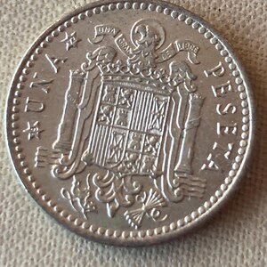 コイン、流通コイン スペイン 1ペセタ 1966年 星72 - Etsy 日本