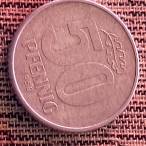 Coins Circulation coin Germany GDR 50 Pfennig 1958