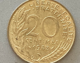 コイン コイン流通コイン フランス 20 サンタイム 1983 - Etsy 日本