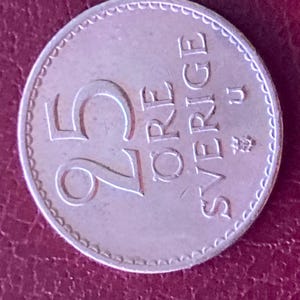Coins Circulation coin Sweden 25 Øre 1967