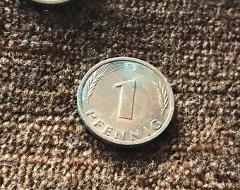 Coin Coins Circulation Coin Germany BRD 1 Pfennig 1979 Mint Mark G