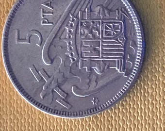コイン コイン 流通コイン スペイン 5ペセタ 1957年 スター60 - Etsy 日本