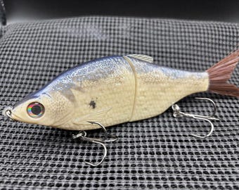 7" Slow Sink Bone/Blue Shad Glide