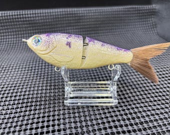Wee Shad Mini Glidebait Limited Drop in Bone/Purple  pattern