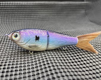 Wee Shad Mini Glidebait Limited Drop in Blueberry pattern
