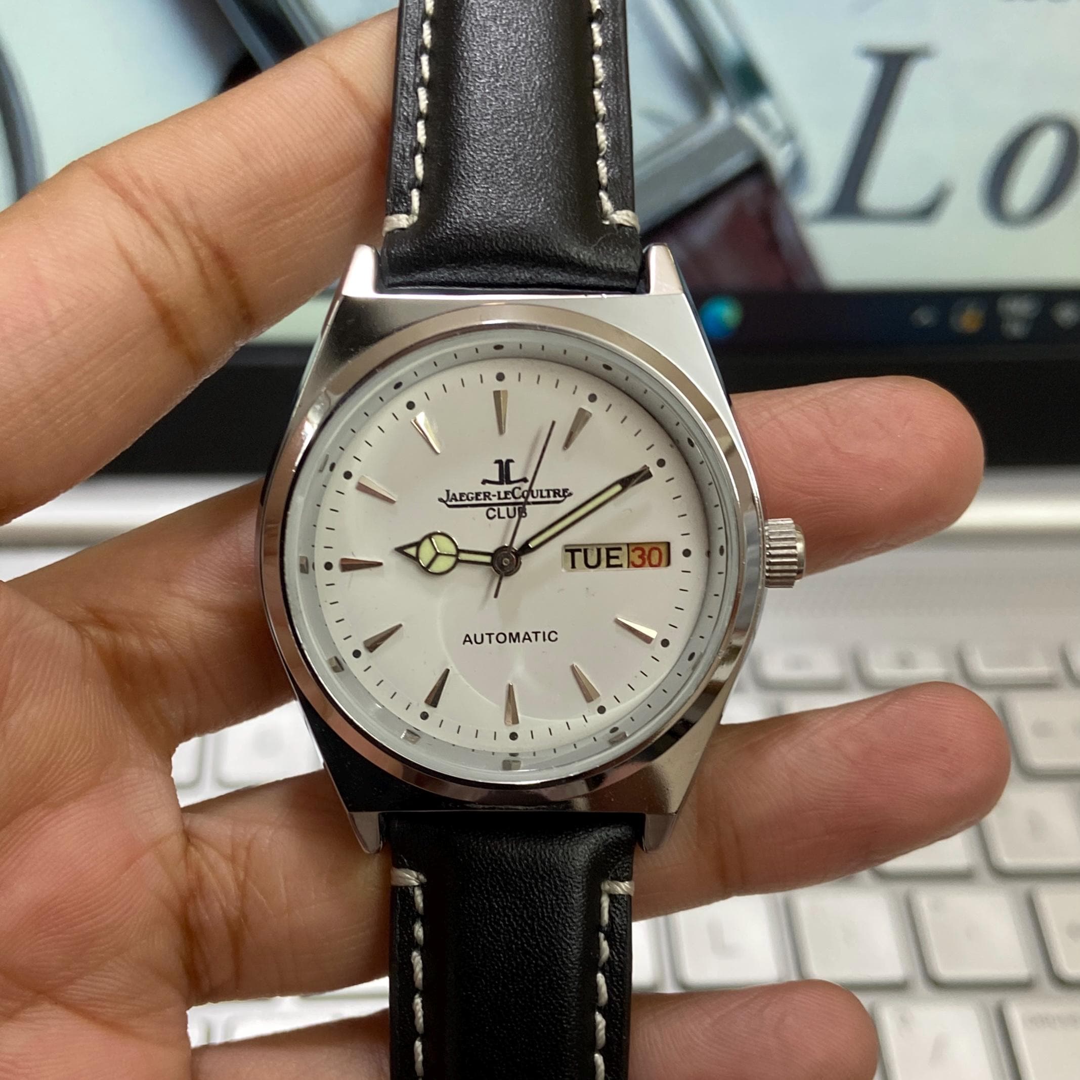 Jaeger-LeCoultre Club 自動巻き アンティーク Vintage Jaeger-lecoultre Club Automatic 25 Jewels White Face
