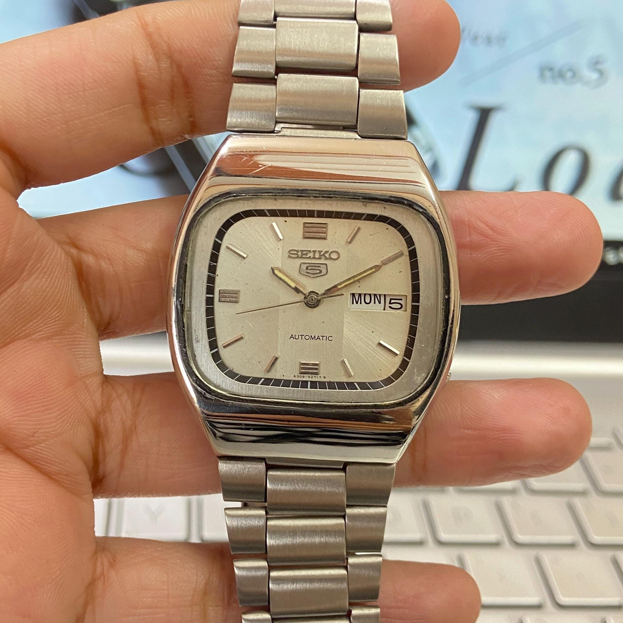 セイコー SEIKO ユニーク 角型 14KGF 金張り アールデコ 楔