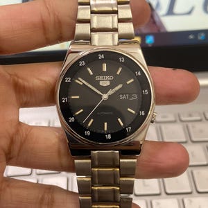 Vintage 1995 Seiko 5 Automatic 7009-3161 Day-Date Japanese Men's Wrist Watch GW34
