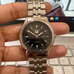 Vintage 1986 Seiko 5 Automatic 6309-7320 Day-Date Japanese Men's Wrist Watch GW99