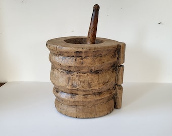 Antique Wooden Mortar and Pestle, antique wooden Mortar and Pestle