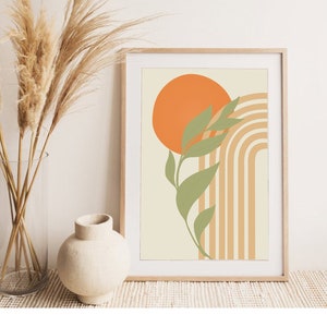 Boho Art Print, Bohemian Decor Wall Art Prints, Abstract Art Print Mid Century Modern Prints Minimalist Art Print Boho Home Decor Modern Art