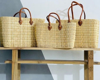 Moroccan Straw bags, handmade Moroccan Palm straw, Pool bag, French basket, Shopping basket, holiday bag, beach bag.