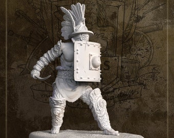Thraex Gladiator Resin Miniatur: Römisches Militär Modell (75/54 mm)