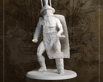 Murmillo Gladiator Resin Miniatur - Römischer Krieger Modell (54/75 mm)