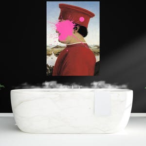 Pink verändert Kunstdruck, maximalistische Wandkunst, feministisches Dekor, schrulliges Wohndekor, einzigartige Geschenkidee, Dopermine Wandkunst, eklektisches Dekor
