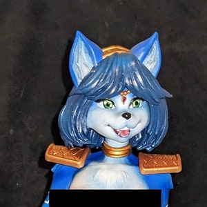 Krystal Starfox furry 3d print / paint commission figure