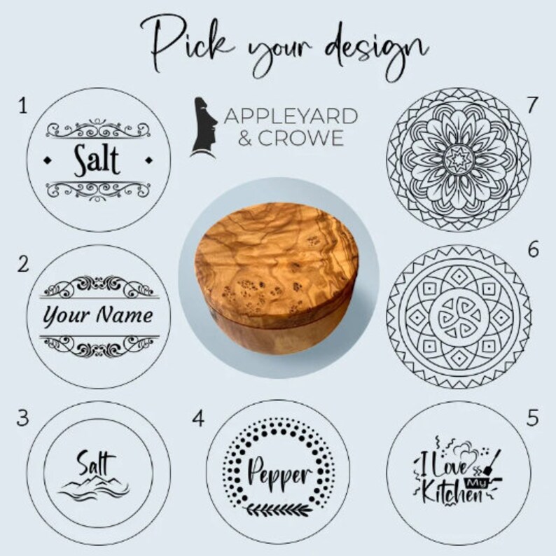 Olive Wood Salt and Pepper Cellar Salt Pig Kitchen Table Décor Unique Salt, Spice Bowl Gift