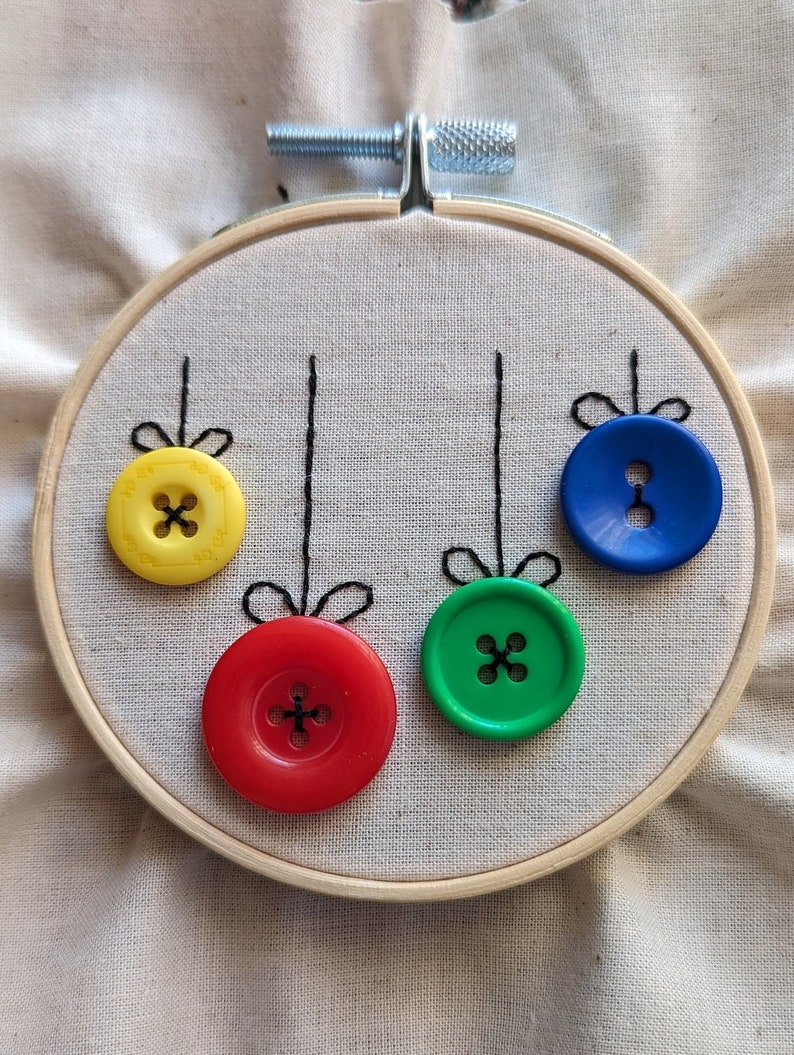 Individual Embroidered Button 3