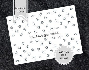 Usted se graduó tarjeta imprimible PDF / Tarjetas de graduación / Tarjetas de graduación imprimibles / Humor / Graduado / Descarga digital / Tarjeta plegada de 7"x5"