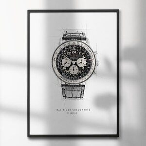 Breitling Navitimer Cosmonaute A12019 | High-Quality Watch Art Prints | Perfect for Watch Enthusiasts and Decor