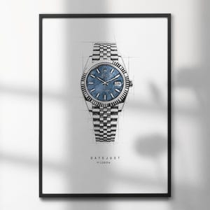 The Rolex Datejust 41 | 126334-0002 | High-Quality Watch Art Prints | Perfect for Watch Enthusiasts and Decor