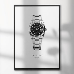 Rolex Datejust 126200 | High-Quality Watch Art Prints | Perfect for Watch Enthusiasts and Decor