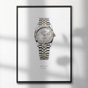 The Rolex Datejust 126233 | High-Quality Watch Art Prints | Perfect for Watch Enthusiasts and Decor