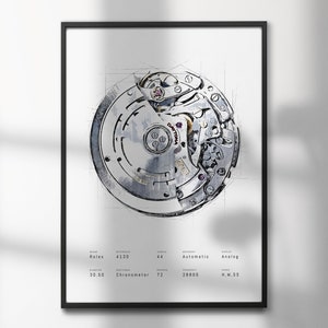 The Rolex Calibre 4130 Movement | Rolex Daytona | High-Quality Watch Art Prints | Perfect for Watch Enthusiasts and Decor