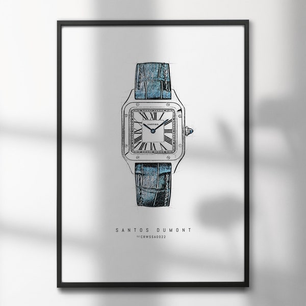 Cartier Santos Dumont - CRWSSA0022 | High-Quality Watch Art Prints | Perfect for Watch Enthusiasts and Decor