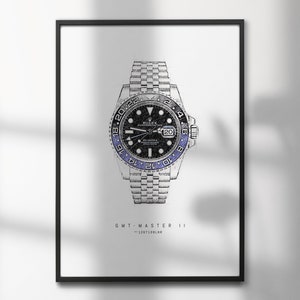 Rolex GMT master 126710BLNR  | High-Quality Watch Art Prints | Perfect for Watch Enthusiasts and Decor