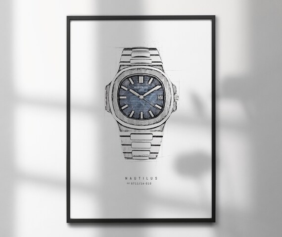 Patek Philippe Nautilus 5711/1A-010 / Stampe artistiche di orologi di alta  qualit� / Perfette per gli appassionati di orologi e decorazioni - Etsy  Italia