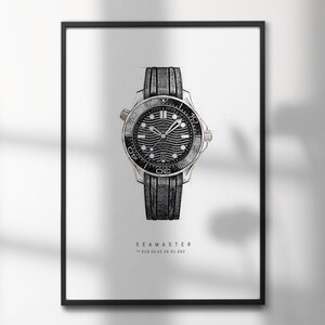 Omega Seamaster 210.22.42.20.01  | High-Quality Watch Art Prints | Perfect for Watch Enthusiasts and Decor