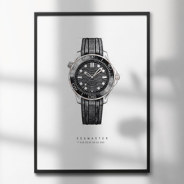 Omega Seamaster 210.22.42.20.01  | High-Quality Watch Art Prints | Perfect for Watch Enthusiasts and Decor