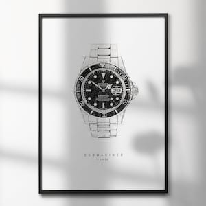 Rolex Submariner 11661  | High-Quality Watch Art Prints | Perfect for Watch Enthusiasts and Decor