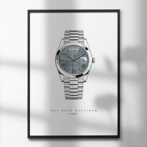 Rolex Day-Date Platinum 228206 | High-Quality Watch Art Prints | Perfect for Watch Enthusiasts and Decor