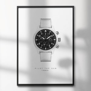 IWC Pilot Top Gun IW389105 | High-Quality Watch Art Prints | Perfect for Watch Enthusiasts and Decor
