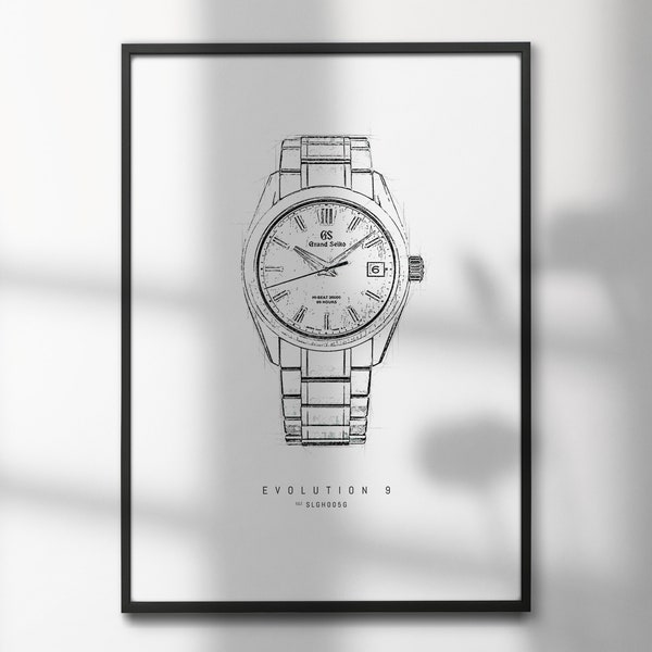 Grand Seiko Evolution 9 SLGH005G  | High-Quality Watch Art Prints | Perfect for Watch Enthusiasts and Decor