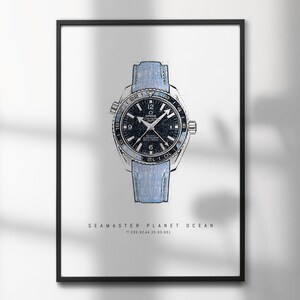 Omega Seamaster Planet Ocean 232.32.44.22.03.001 | High-Quality Watch Art Prints | Perfect for Watch Enthusiasts and Decor