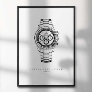 Omega Speedmaster Legend 35063100 | High-Quality Watch Art Prints | Perfect for Watch Enthusiasts and Decor
