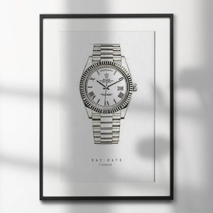 Rolex Day-Date 228238 | High-Quality Watch Art Prints | Perfect for Watch Enthusiasts and Decor