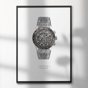 Tag Heuer Carrera 201V.BA0766  | High-Quality Watch Art Prints | Perfect for Watch Enthusiasts and Decor
