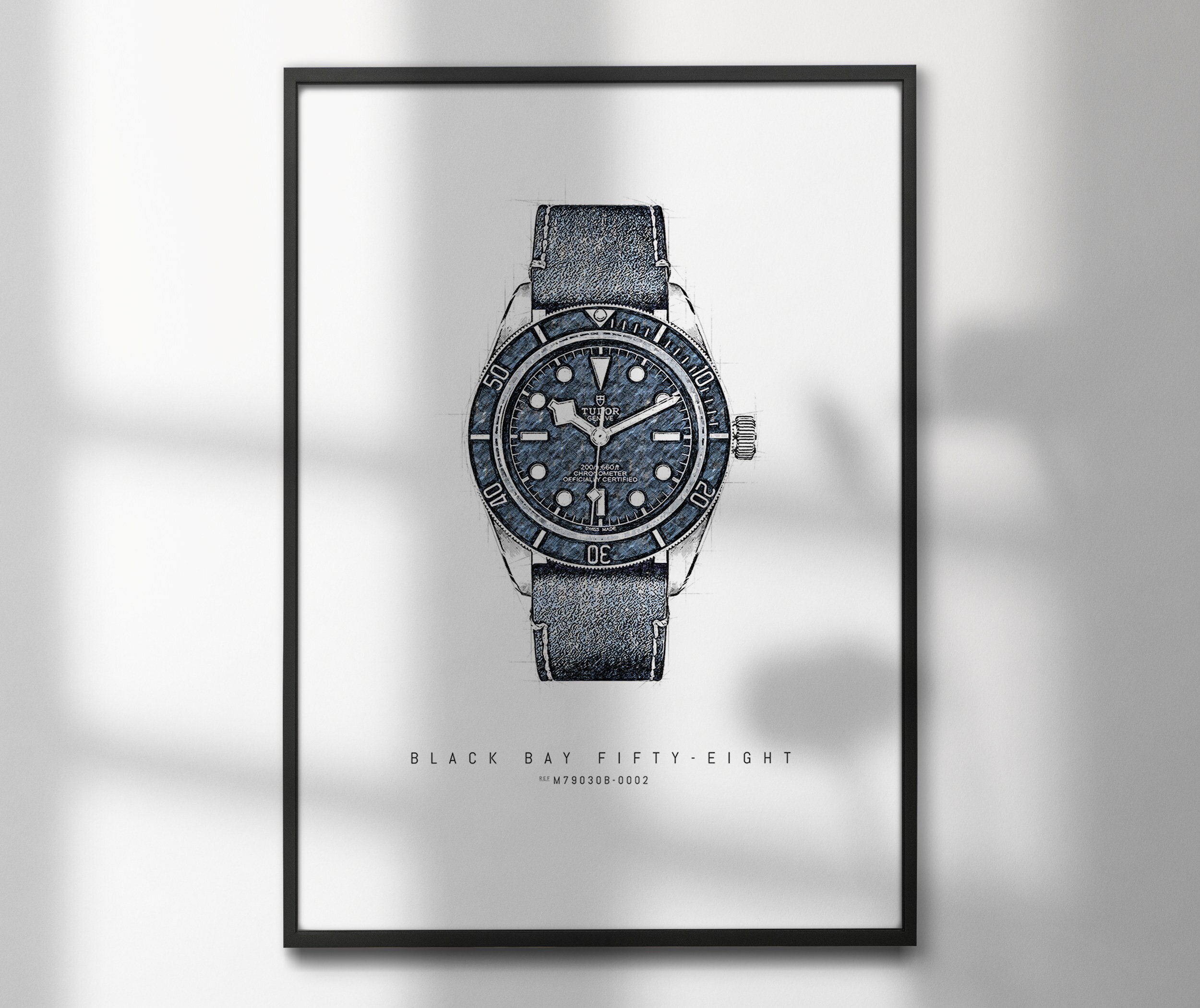 Tudor Black Bay Fifty-Eight - M79030B-0002 | High-Quality Watch Art Prints | Perfect for Watch Enthusiasts and Decor