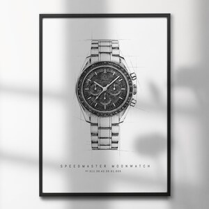 Omega Speedmaster Moonwatch 311.30.42.30.01.005  | High-Quality Watch Art Prints | Perfect for Watch Enthusiasts and Decor